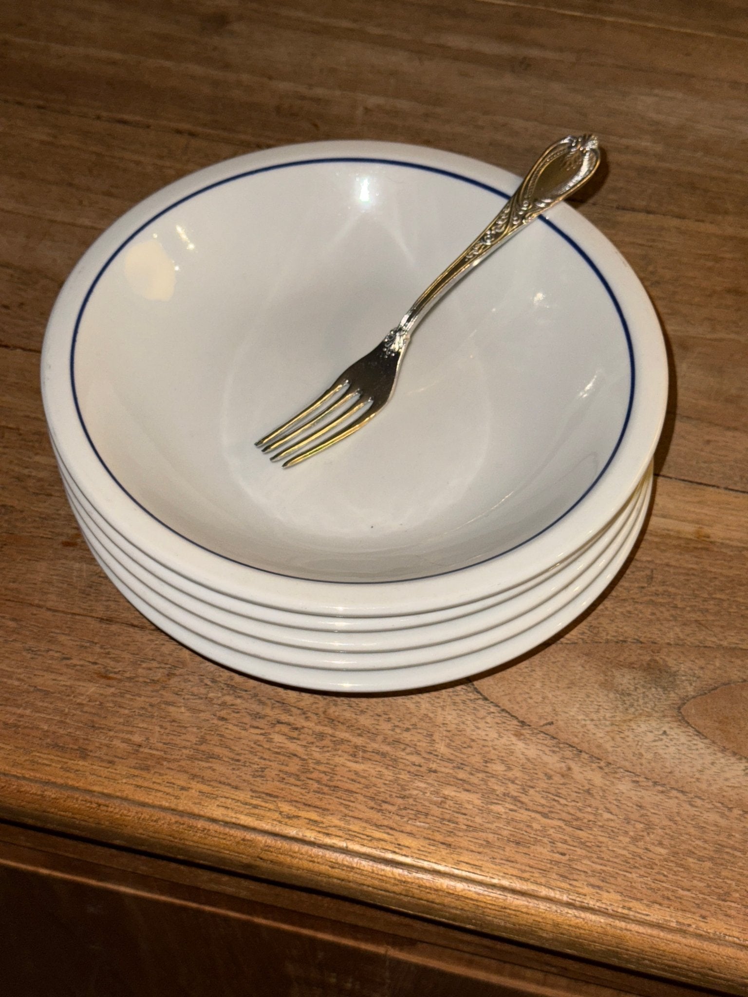 Blue striped pasta plates (5 pcs) - NEROLI