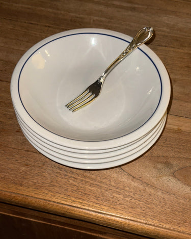 Blue striped pasta plates (5 pcs) - NEROLI