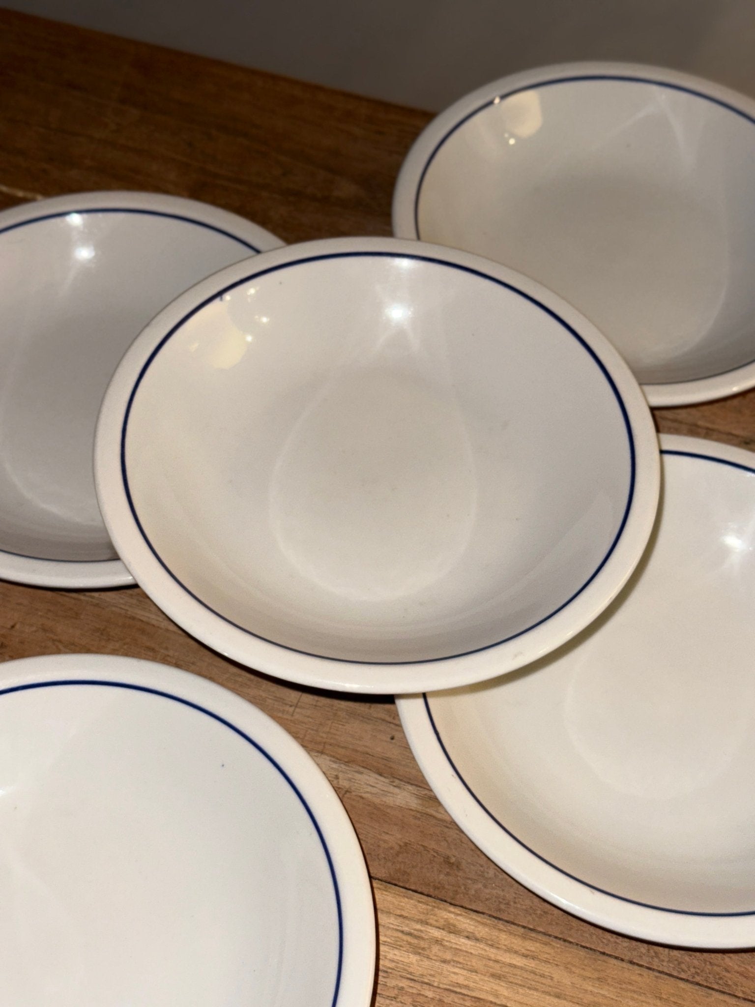 Blue striped pasta plates (5 pcs) - NEROLI