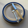 Blue striped plates (4 pcs) - NEROLI