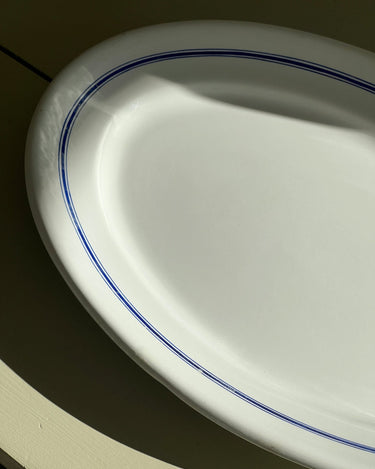 Blue striped platter - NEROLI