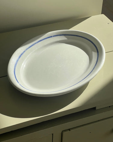 Blue striped platter - NEROLI