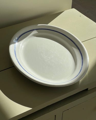 Blue striped platter - NEROLI
