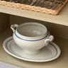 Blue striped platter - NEROLI