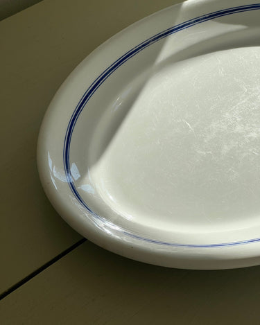 Blue striped platter - NEROLI