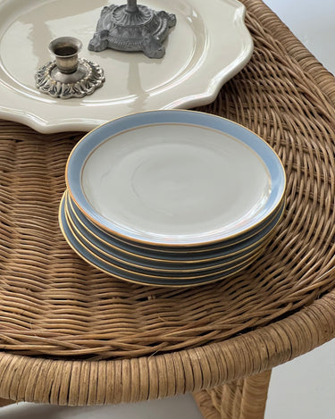 Blue striped side plates (6 pcs) - NEROLI