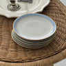 Blue striped side plates (6 pcs) - NEROLI