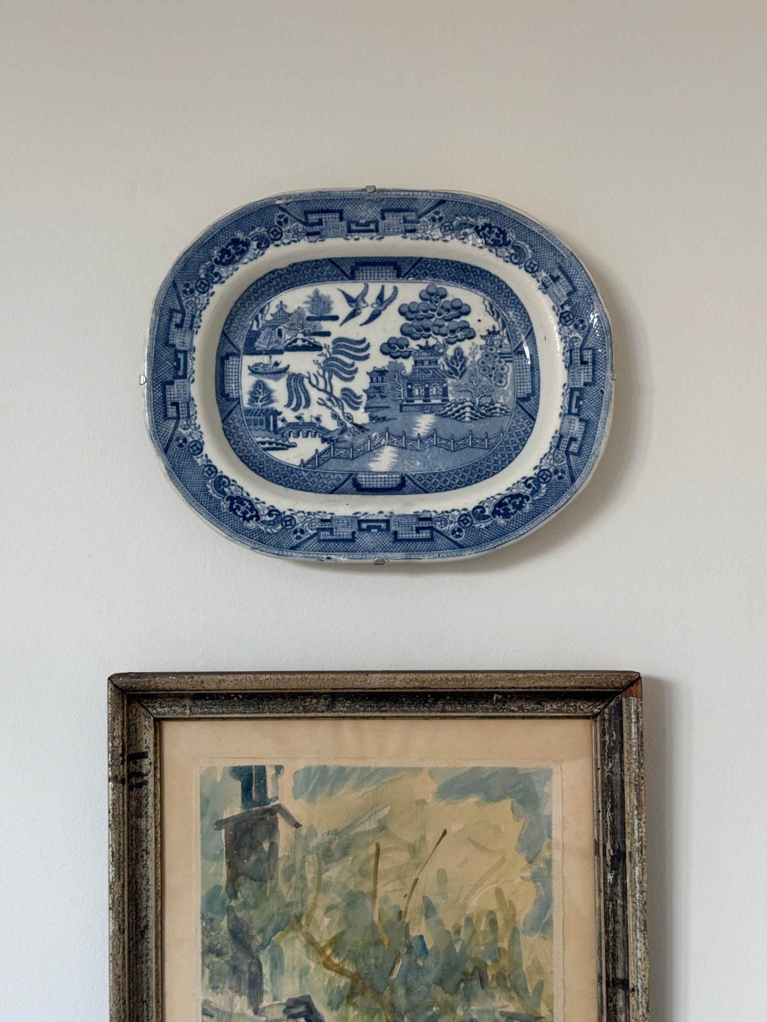 Blue Willow wall platter - NEROLI