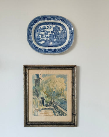 Blue Willow wall platter - NEROLI