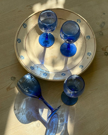 Blue wine glasses (6 pcs) - NEROLI