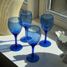 Blue wine glasses (6 pcs) - NEROLI
