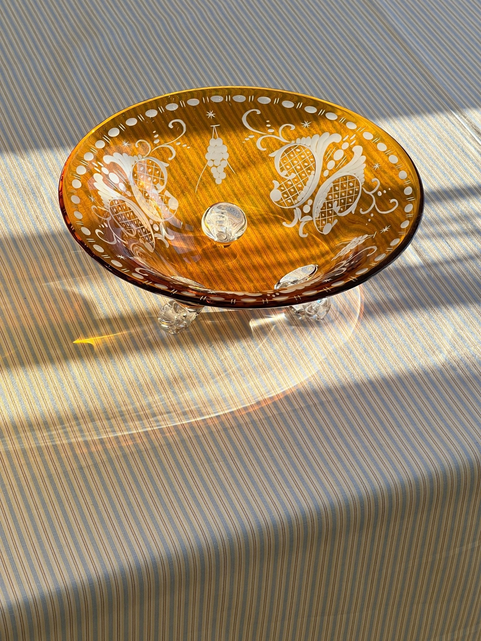 Bohemian glass bowl - NEROLI