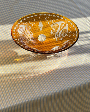 Bohemian glass bowl - NEROLI