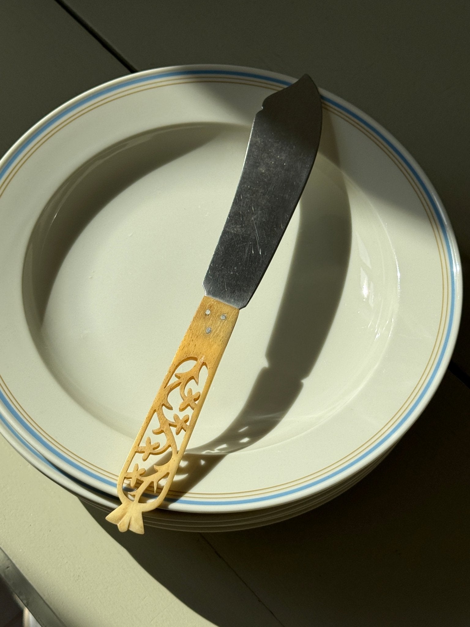 Bone-handled cake knife - NEROLI