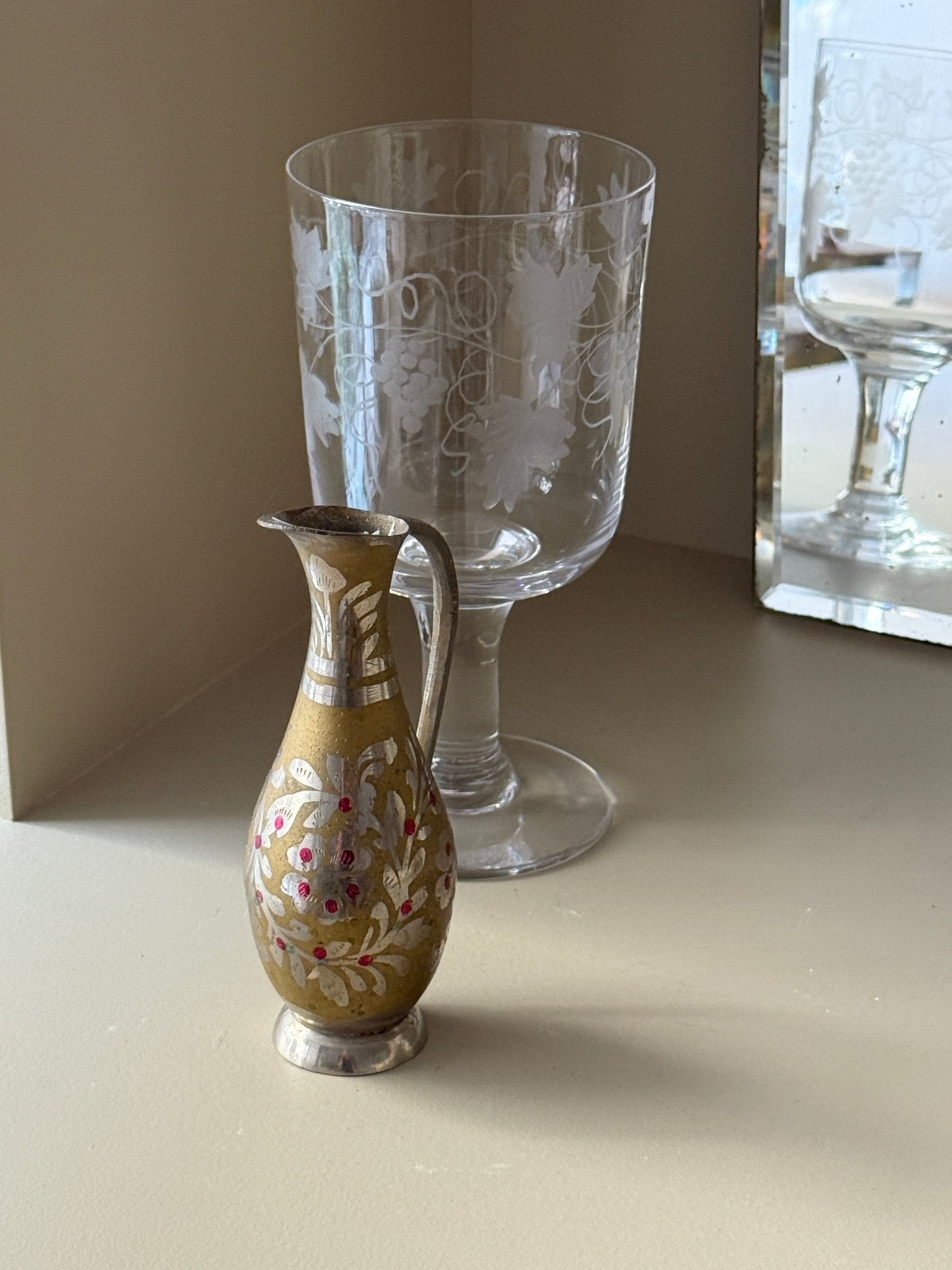 Brass candleholder - NEROLI