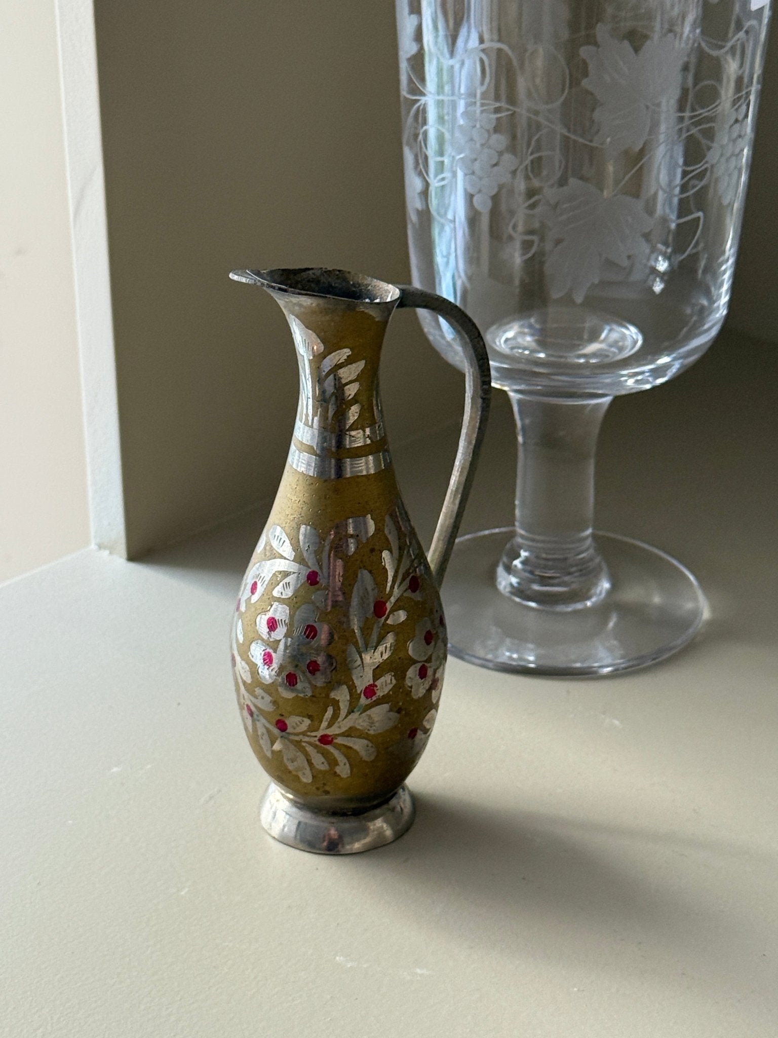 Brass candleholder - NEROLI