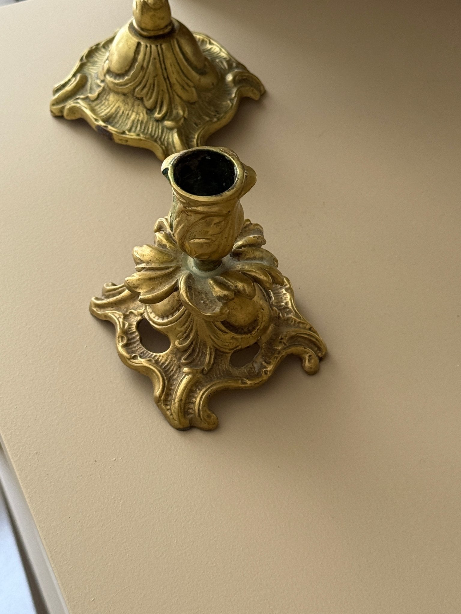 Brass candlestick - NEROLI