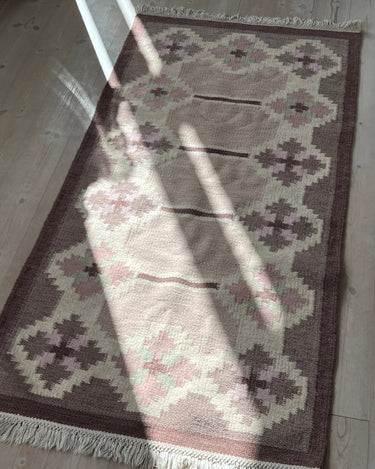 Brown flatweave rug - NEROLI