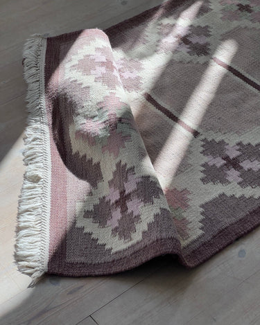 Brown flatweave rug - NEROLI