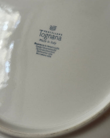 Brown striped dinner plates (3 pcs) - NEROLI