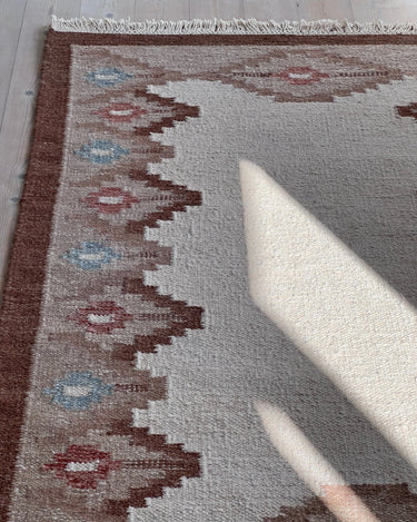 Brown/beige flatweave rug - NEROLI