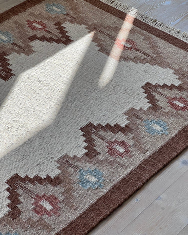 Brown/beige flatweave rug - NEROLI