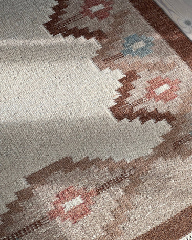 Brown/beige flatweave rug - NEROLI