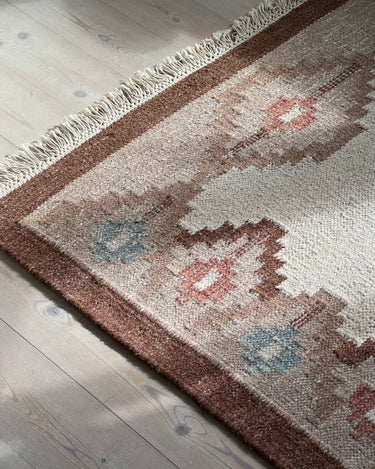 Brown/beige flatweave rug - NEROLI