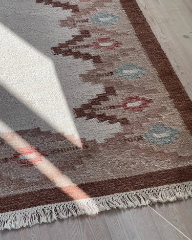 Brown/beige flatweave rug - NEROLI