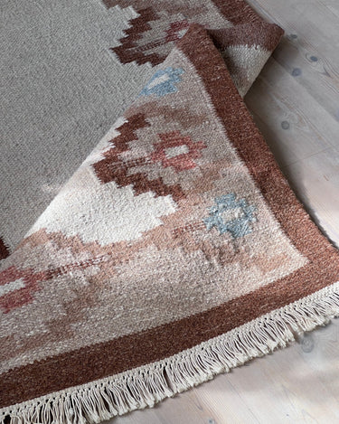 Brown/beige flatweave rug - NEROLI