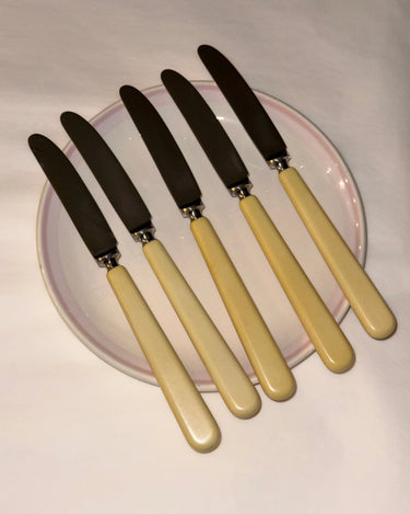 Butter - coloured knives (6 pcs) - NEROLI