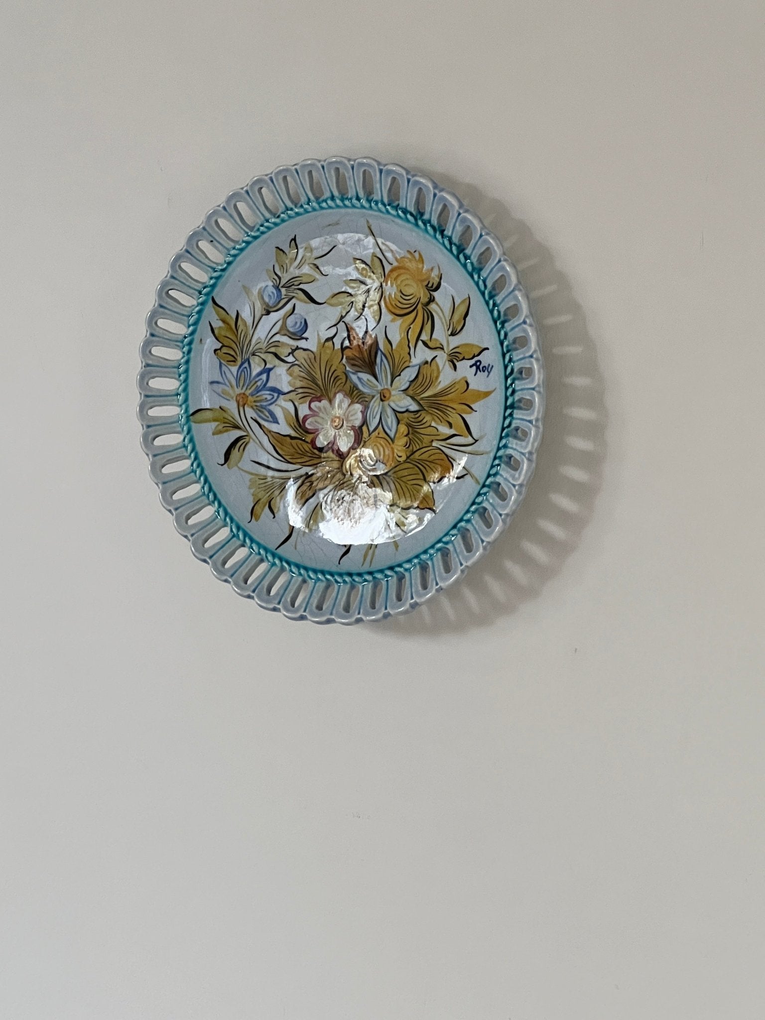 Ceramic wall plate - NEROLI