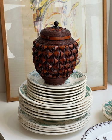 Chinese wicker jar - NEROLI