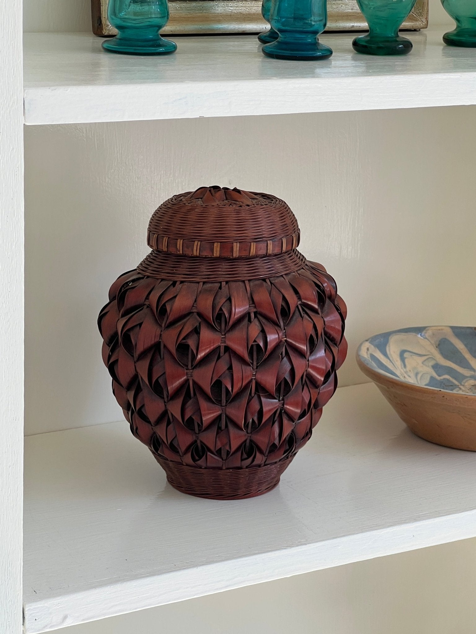Chinese wicker jar - NEROLI