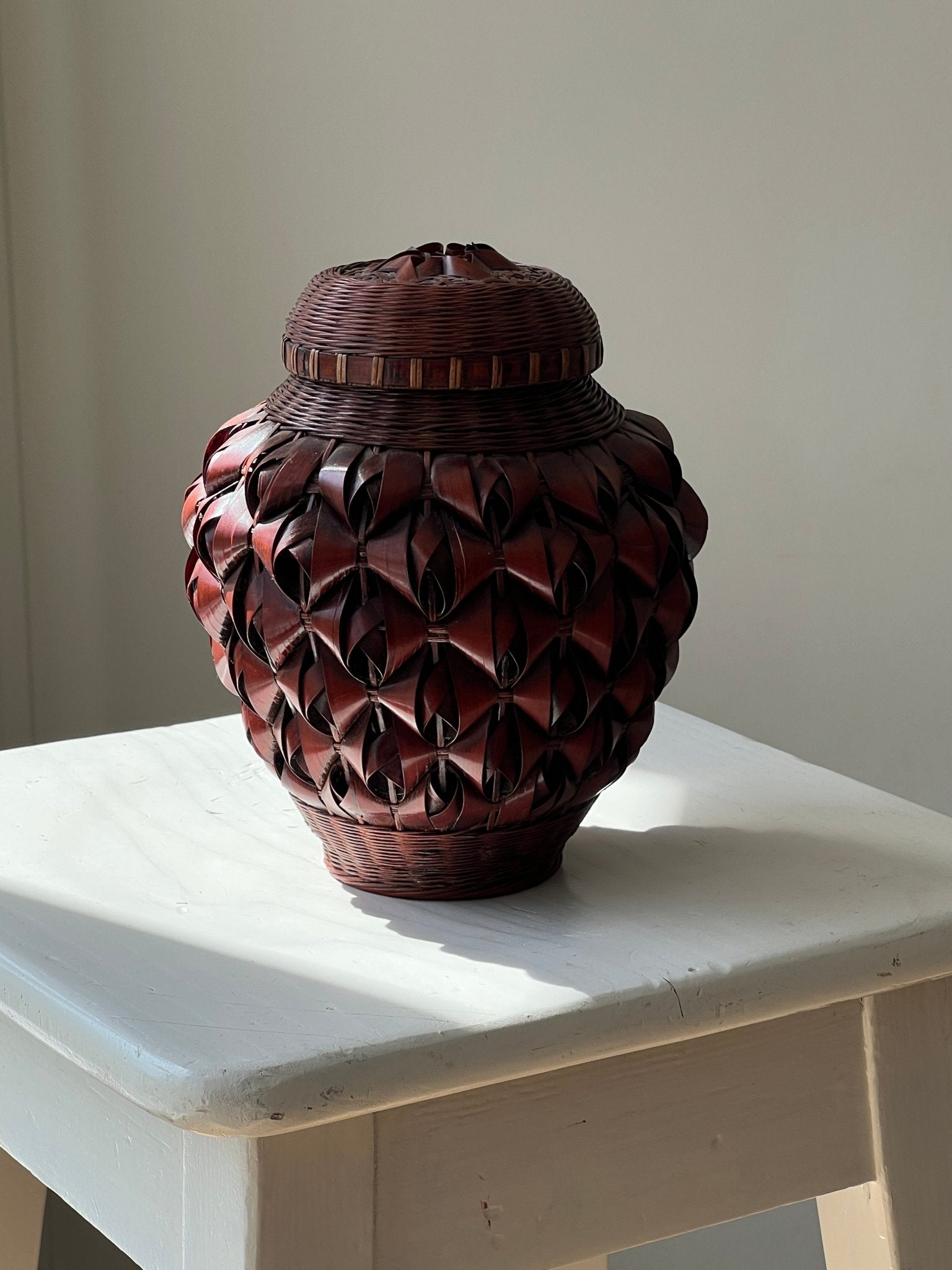 Chinese wicker jar - NEROLI