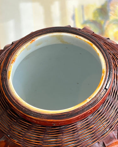 Chinese wicker jar - NEROLI