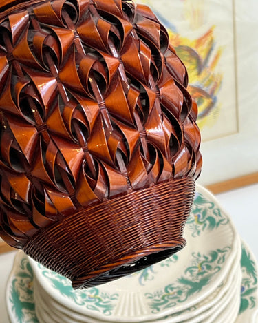 Chinese wicker jar - NEROLI