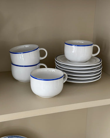 Cups and saucers (4 sets) - NEROLI