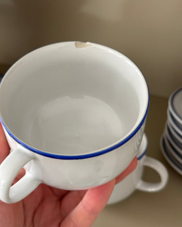 Cups and saucers (4 sets) - NEROLI