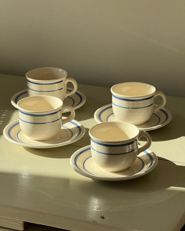 Cups and saucers (4 sets) - NEROLI