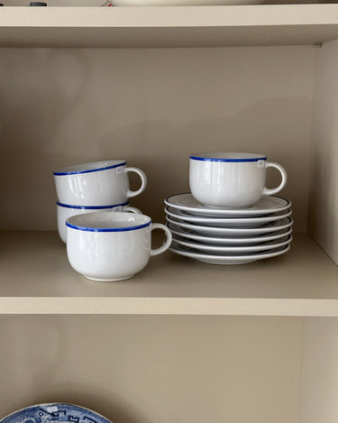 Cups and saucers (4 sets) - NEROLI