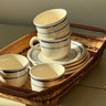 Cups and saucers (4 sets) - NEROLI