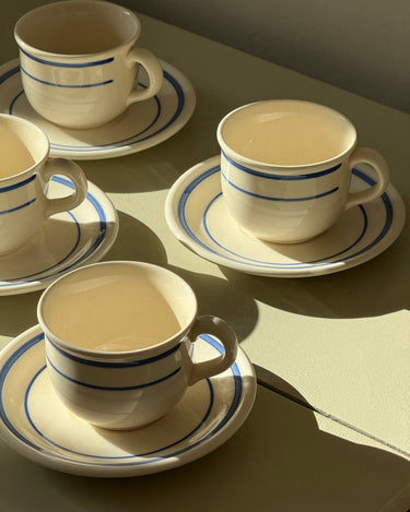 Cups and saucers (4 sets) - NEROLI