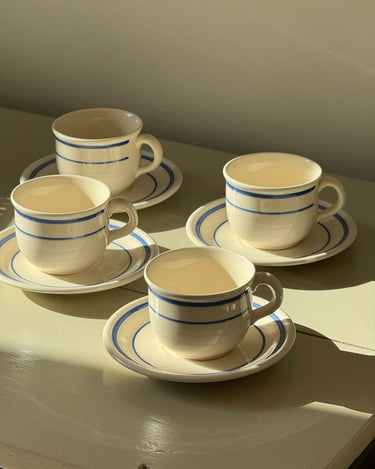 Cups and saucers (4 sets) - NEROLI