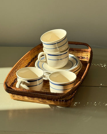 Cups and saucers (4 sets) - NEROLI