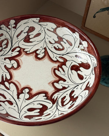 Deruta pedestal bowl - NEROLI