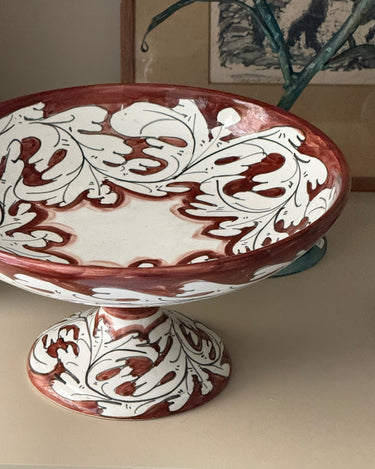 Deruta pedestal bowl - NEROLI