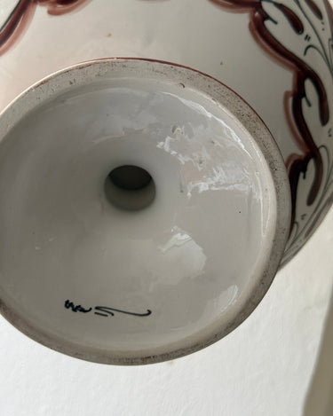 Deruta pedestal bowl - NEROLI