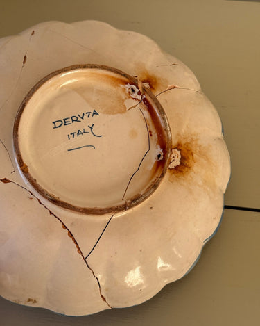 Deruta wall platter - NEROLI