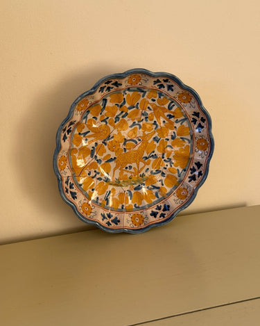 Deruta wall platter - NEROLI